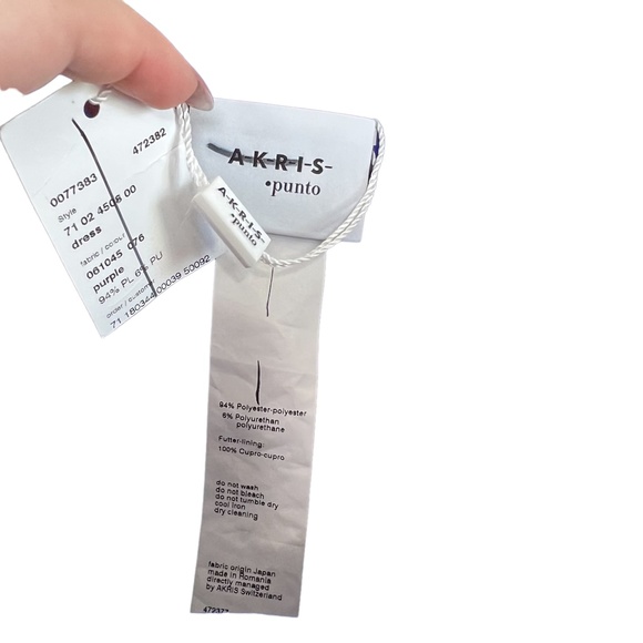 AKRIS PUNTO Asymmetrical Sleevless Cascading Ruffle Dress Size 10 - Picture 10 of 10